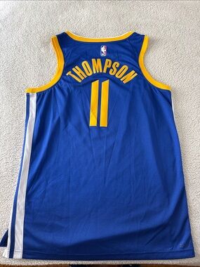 Golden State Warriors #11 Klay Thompson NBA Icon Edition Nike Swingman Jersey